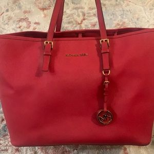 Gorgeous red leather Michael Kors bag!